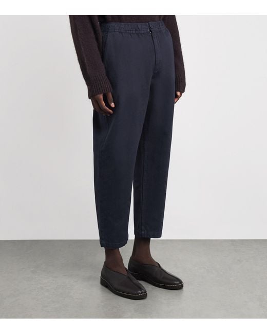 Wax London Blue Organic Cotton Kirt Trousers for men