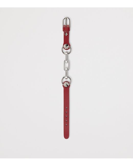 Christian Louboutin Red Eva Leather Bracelet