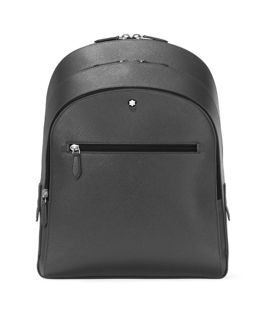 Montblanc Gray Medium Leather Sartorial Backpack for men