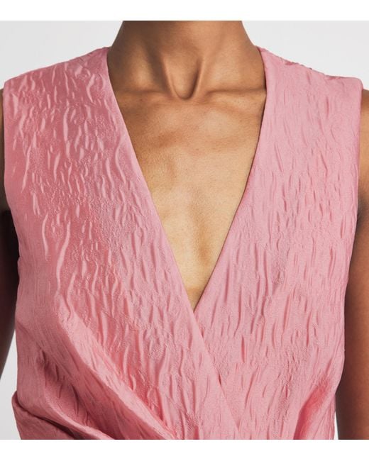 Roksanda Pink Cloqué Esra Midi Dress