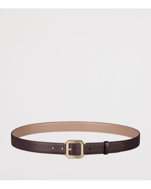 Cartier Brown Leather Reversible Santos De Belt for men