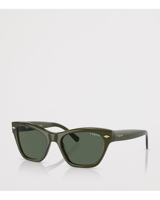 Vogue Green Acetate Cat Eye Sunglasses
