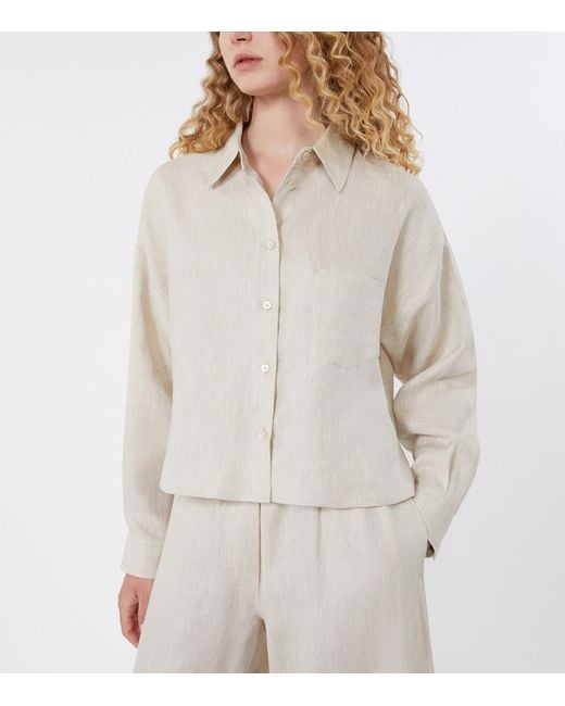 Weekend by Maxmara White Linen Shirt Jacket