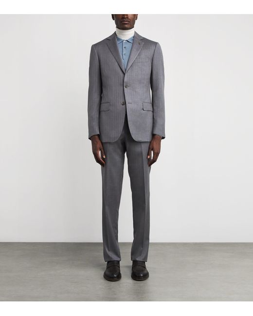 Pal Zileri Gray Wool-Blend Blazer for men