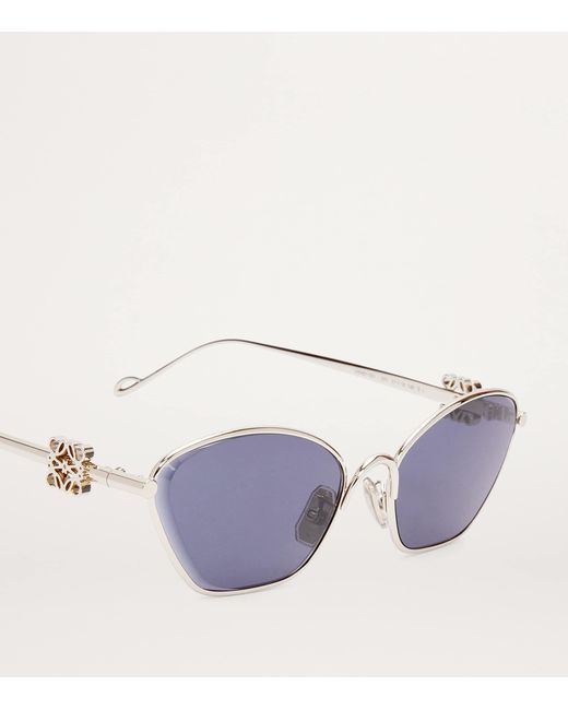 Loewe Purple Anagram Hexagonal Sunglasses