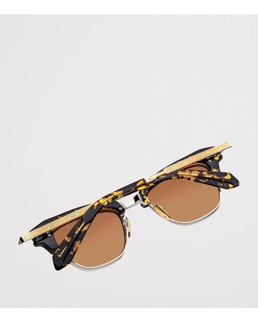 Jacques Marie Mage Brown Tortoiseshell Sartre Square Sunglasses
