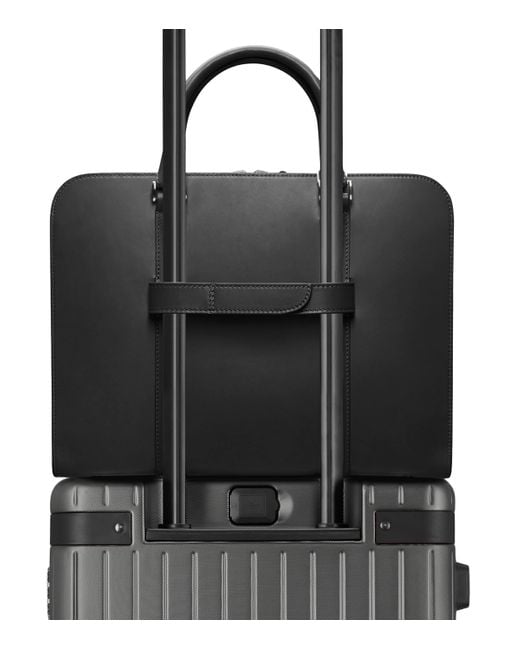 Carl Friedrik Black Leather Smart Holder Strap for men