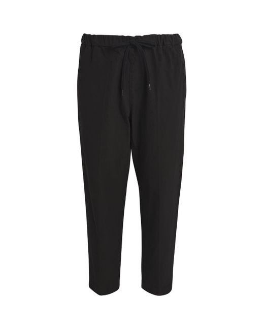 MM6 by Maison Martin Margiela Black Cotton Garberdine Trousers for men