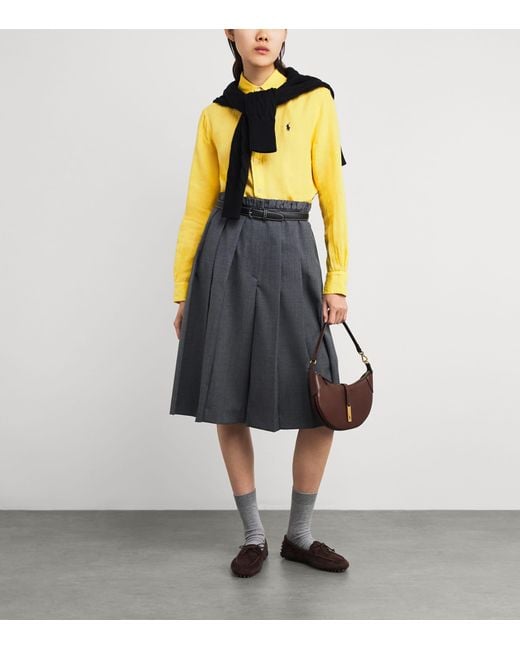 Polo Ralph Lauren Yellow Linen Classic Fit Shirt