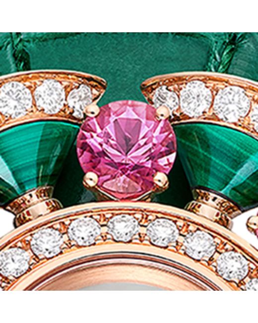 BVLGARI Green Rose, Diamond, Tourmaline And Malachite Divas' Dream Cocktail Watch