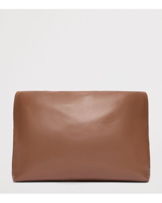 Weekend by Maxmara Brown Ram Leather Pasticcino Clutch Bag