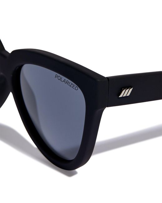 Le Specs Blue Oversized Liar Lair Sunglasses