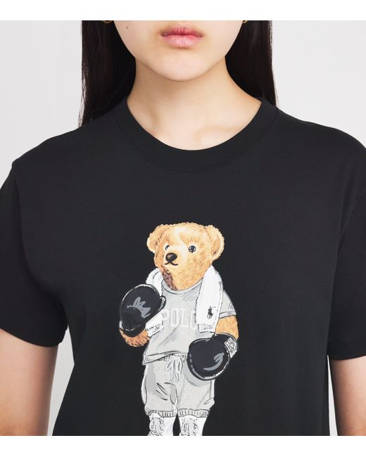 Polo Ralph Lauren Black Cotton Polo Bear T-Shirt