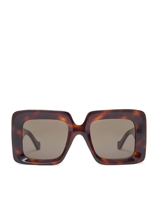 Loewe Brown Bevelled Square Sunglasses