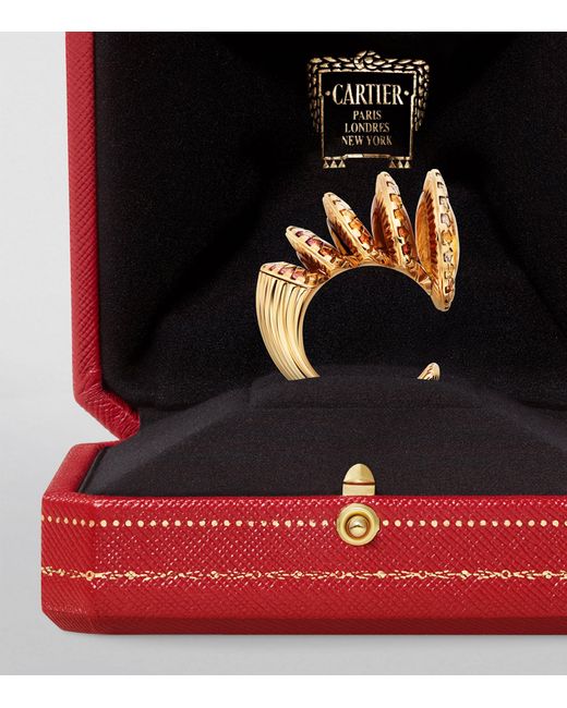 Cartier Metallic Rose Gold, Diamond And Mixed Stone Libre Polymorph Ring