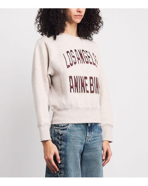 Anine Bing Pink Harry Shrunken Sweatshirt