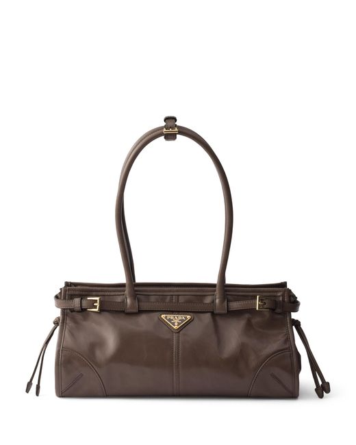 Prada Metallic Medium Leather Bonnie Shoulder Bag