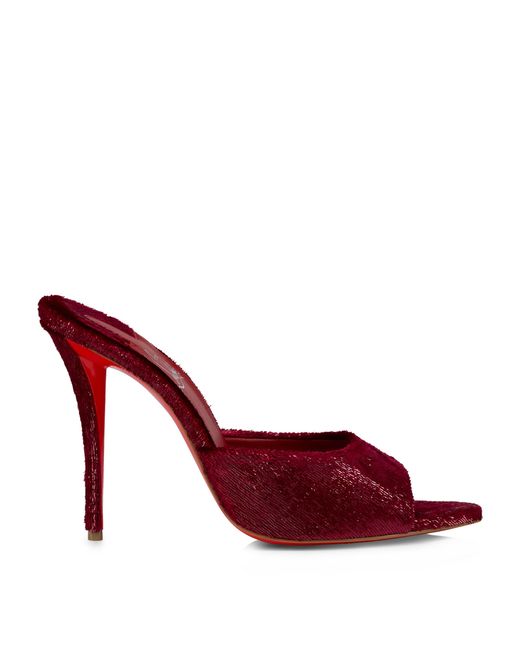 Christian Louboutin Red Miss Z Heeled Mules 100