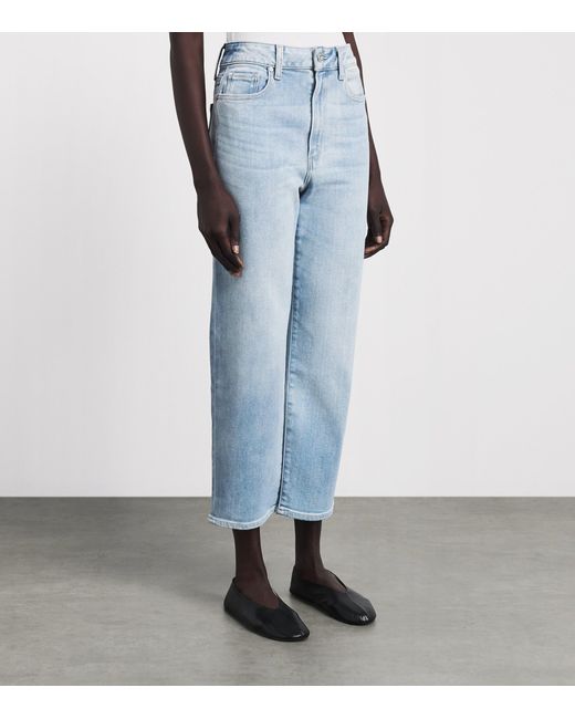 PAIGE Blue Stevie High-Rise Straight Ankle Jeans
