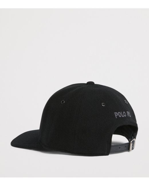 Polo Ralph Lauren Black Wool Insignia Cap for men