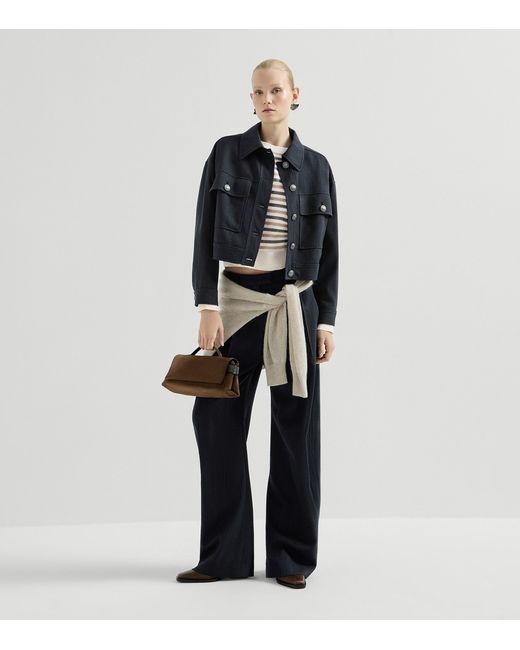 Brunello Cucinelli Blue Virgin Wool Jacket