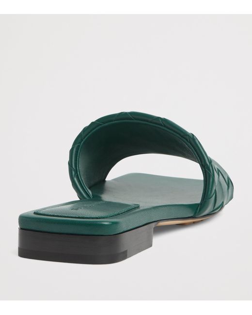 Bottega Veneta Green Lambskin Parco Mules