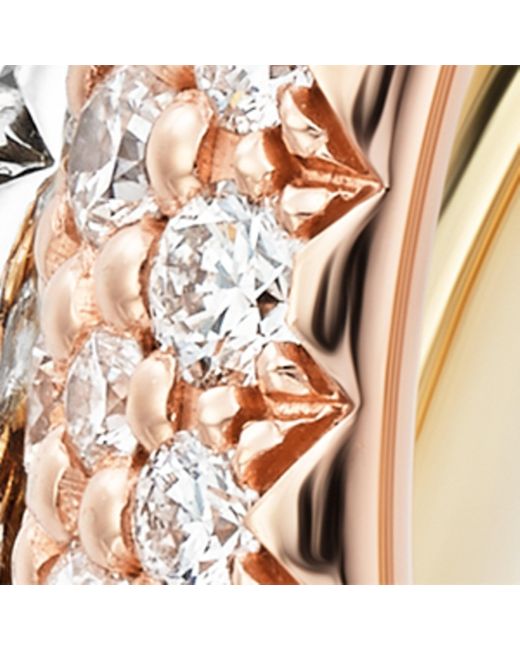 Cartier Metallic Large, Rose And Diamond Trinity Ring
