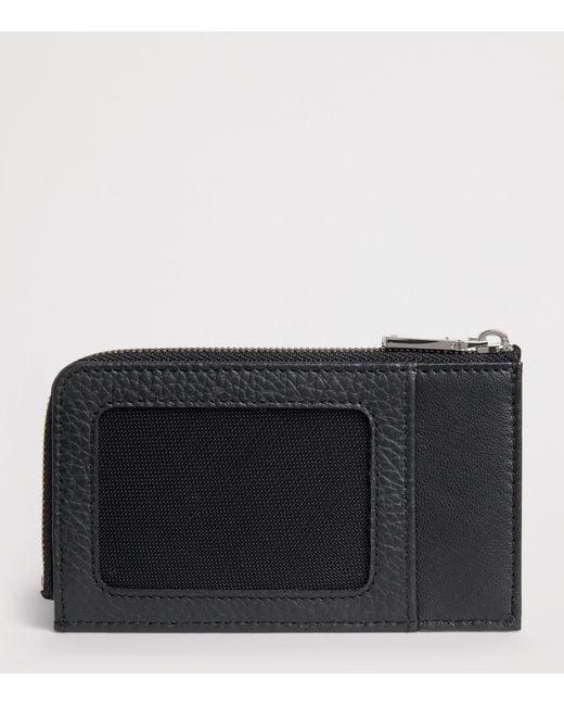 Boss Black Grained Leather Crosstown Card Holder for men