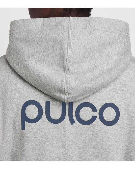Pulco Studios Gray Cotton Fleece-Lined Hoodie for men
