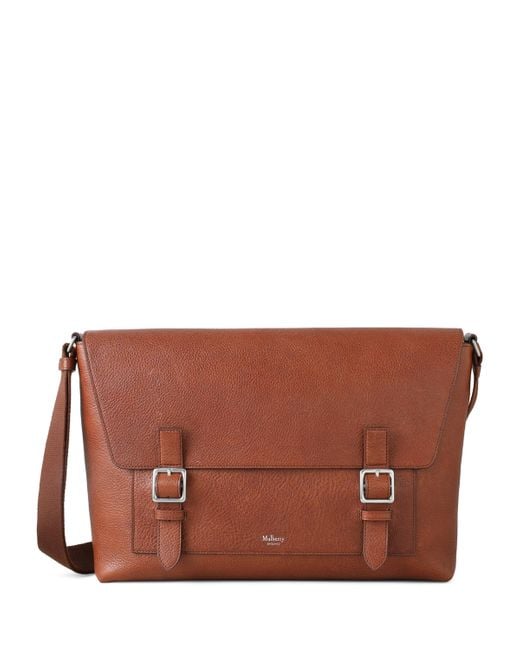 Mulberry Brown Large Leather Chiltern Messenger Bag for men