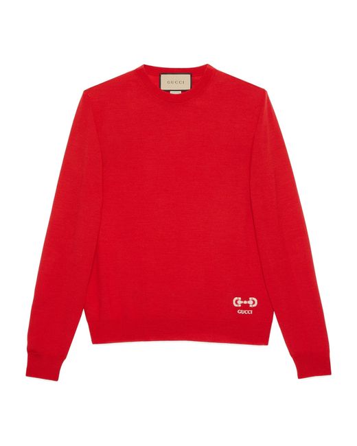 Gucci Red Horesbit Sweater