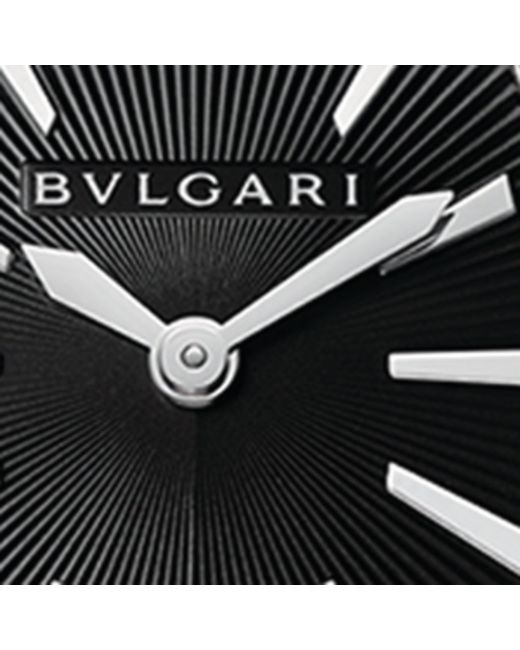 BVLGARI Black Stainless Steel And Diamond Serpenti Tubogas Watch