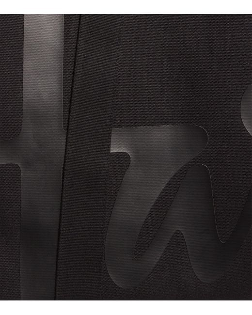 Harrods Black Large Cotton Logo Tote Bag