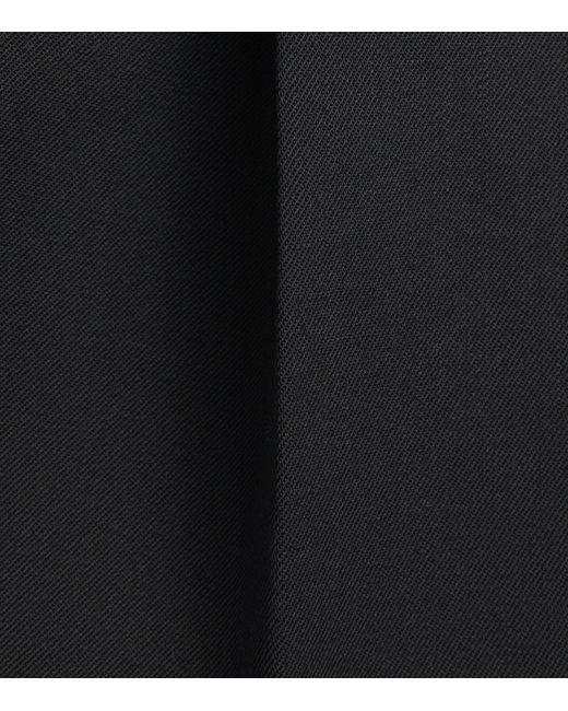 Maje Black Pleated Wide-Leg Trousers