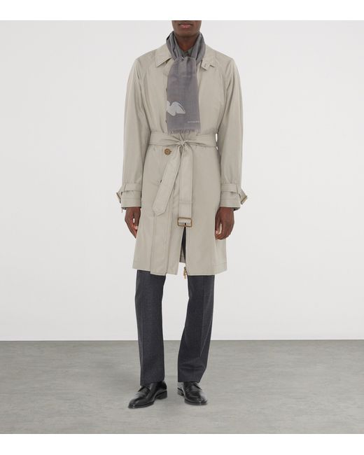 Burberry Gray Wool Wide Ekd Scarf