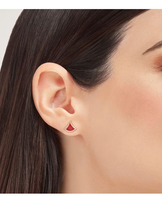 BVLGARI Red Diamond And Carnelian Divas' Dream Earrings