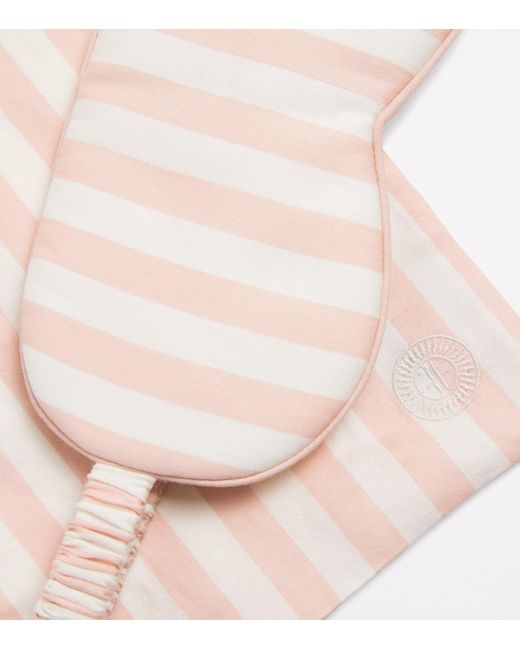 Harrods Pink Cotton Stripe Sleep Mask