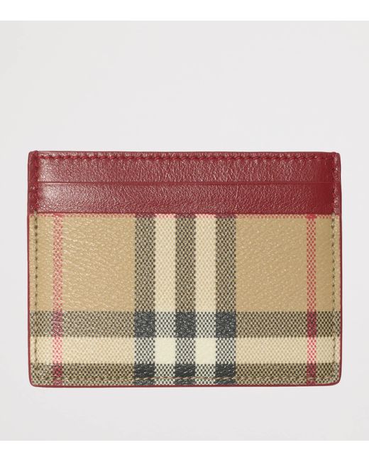 Burberry Red Check Card Holder