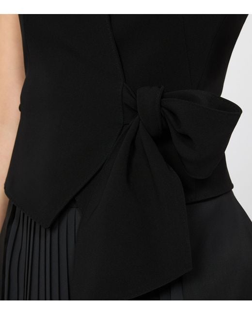 Max Mara Black Belted Waistcoat