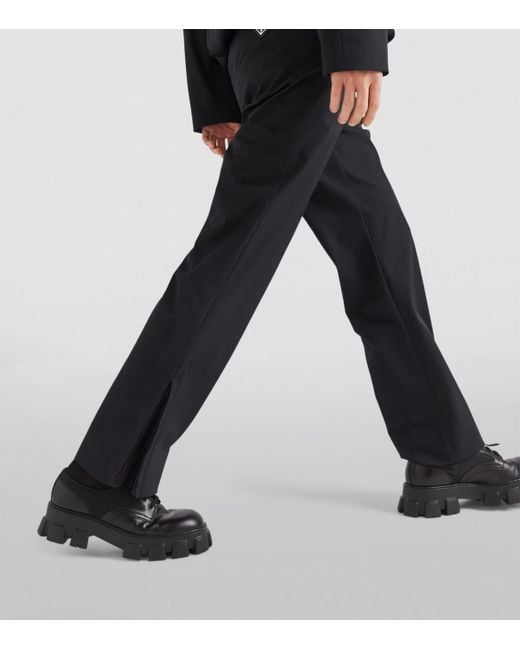 Prada Black Split-Detail Trousers for men