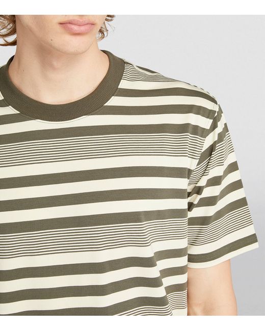 NN07 White Striped T-shirt for men