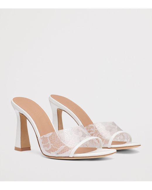 Malone Souliers White Pvc Lace Roxanne Heeled Sandals 90