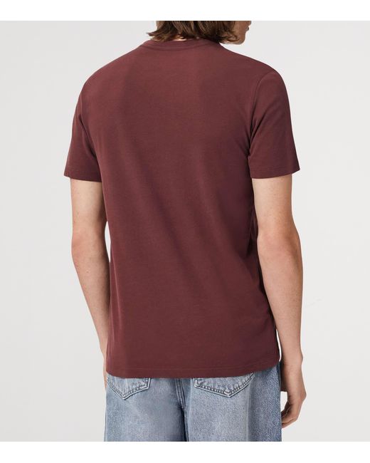 AllSaints Red Cotton Brace T-Shirt for men