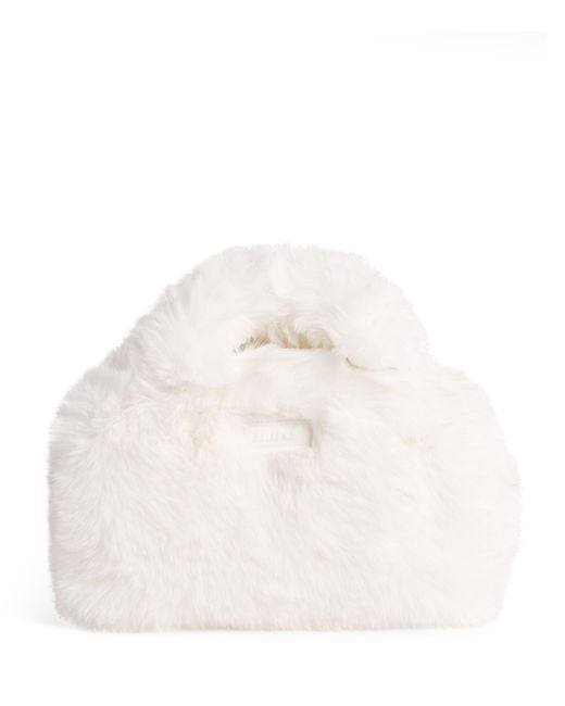 Skims Natural Mini Faux Fur Handbag