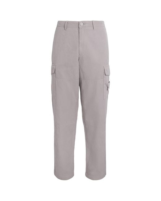 Stone Island Gray Cotton-Canvas All-Weather Ghost Trousers for men