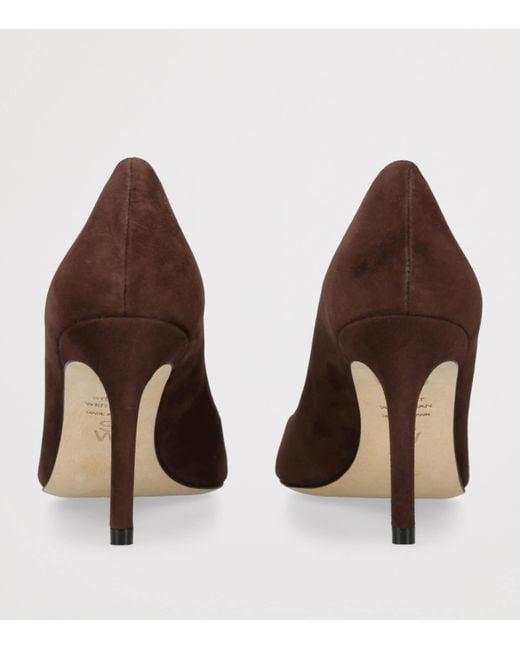 Stuart Weitzman Brown Suede Stuart Power Pumps 85