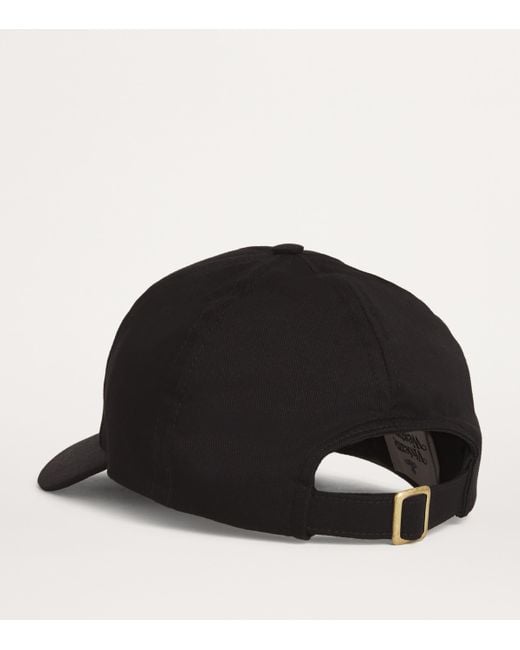 Vivienne Westwood Black Cotton Orb Baseball Cap for men