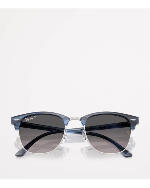 Ray-Ban Gray Rb3016 Clubmaster Square Sunglasses