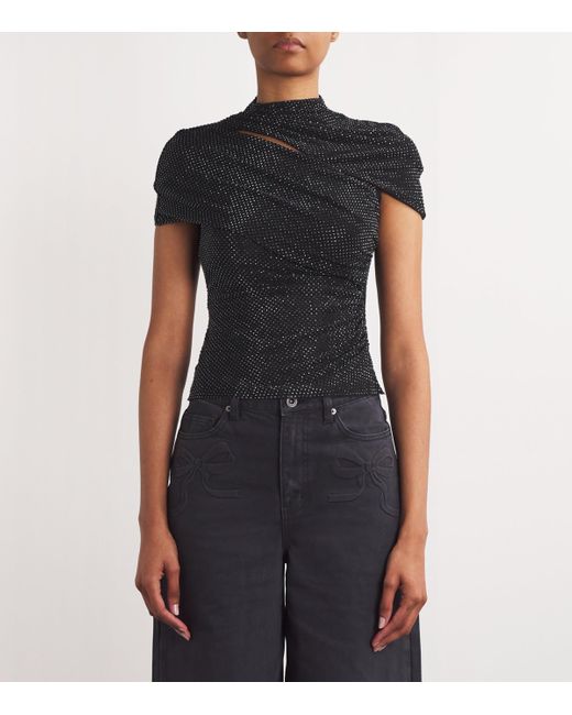 black mesh cut out top