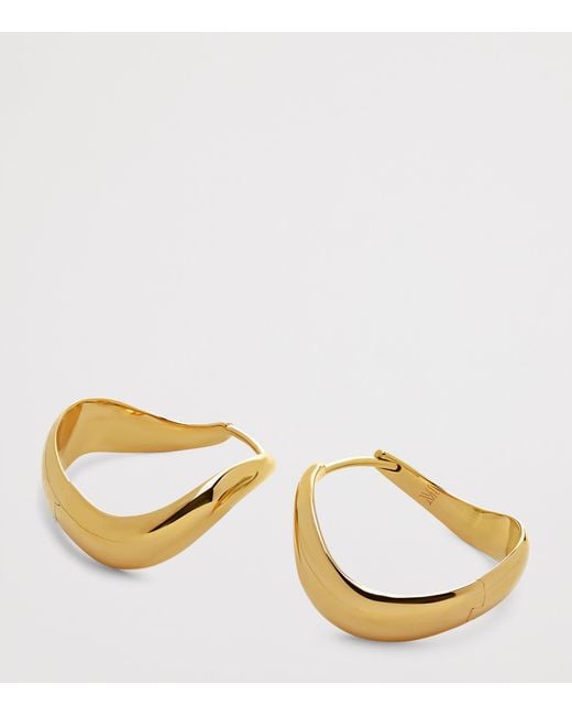 Monica Vinader Metallic Medium Vermeil Swirl Hoop Earrings